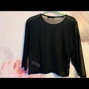 Black sheer grunge set with undershirt